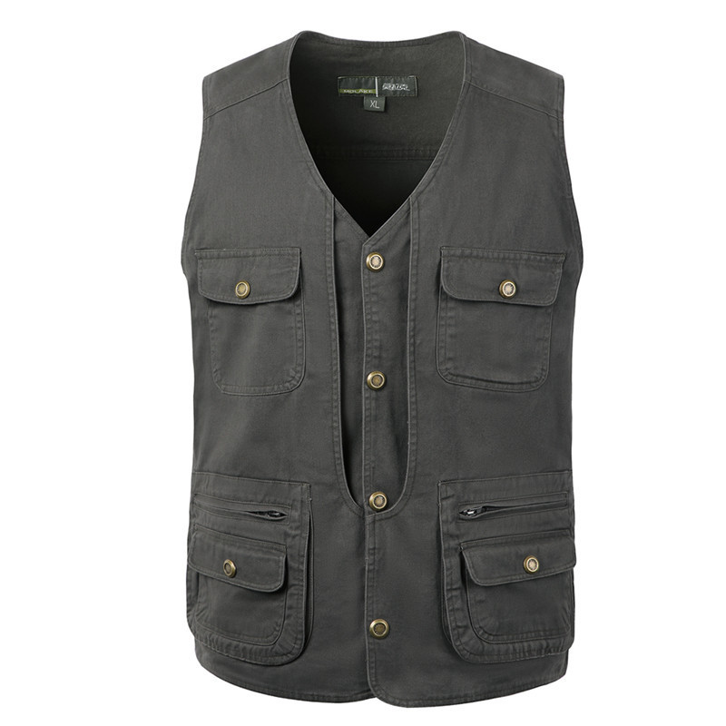 Wholesale middle-aged men's waistcoat large size multifunctional photography Fishing Travel Leisure waistcoat clothing Mo#