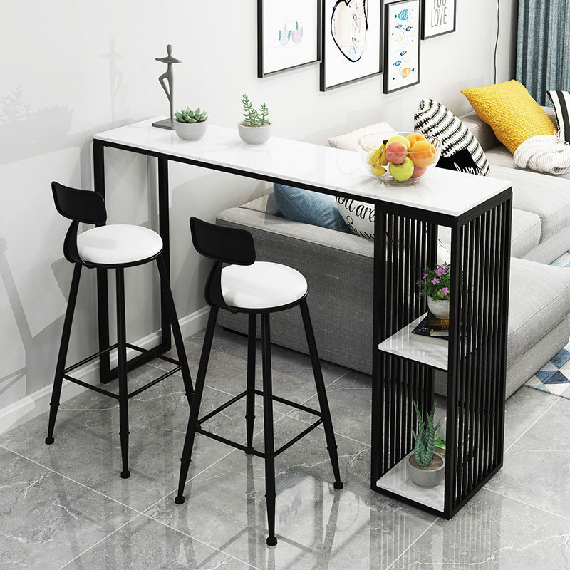 Nordic Marble Bar Table Home Simple Modern Long High Table Light Luxury Living Room Partition Cabinet Small Bar Table