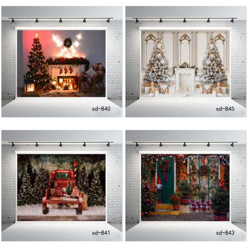 アマゾンの誕生日の背景の布の集まりは横断幕のクリスマスの暖炉の背景の幕の祝日の対聯を祝います。|undefined