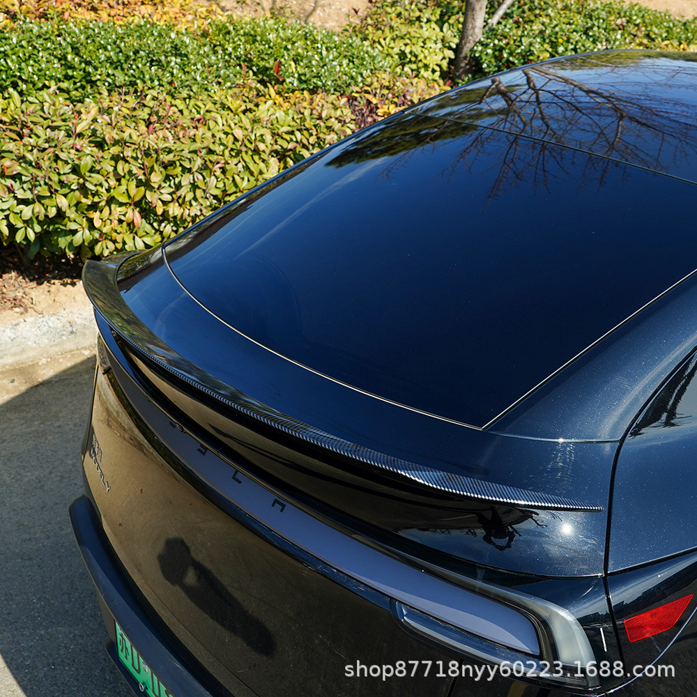 Suitable for Tesla's New Version Modely Carbon Fiber Pattern Rear Wing Model3 Modified Special Renewal 3 Fixed Wind Wing