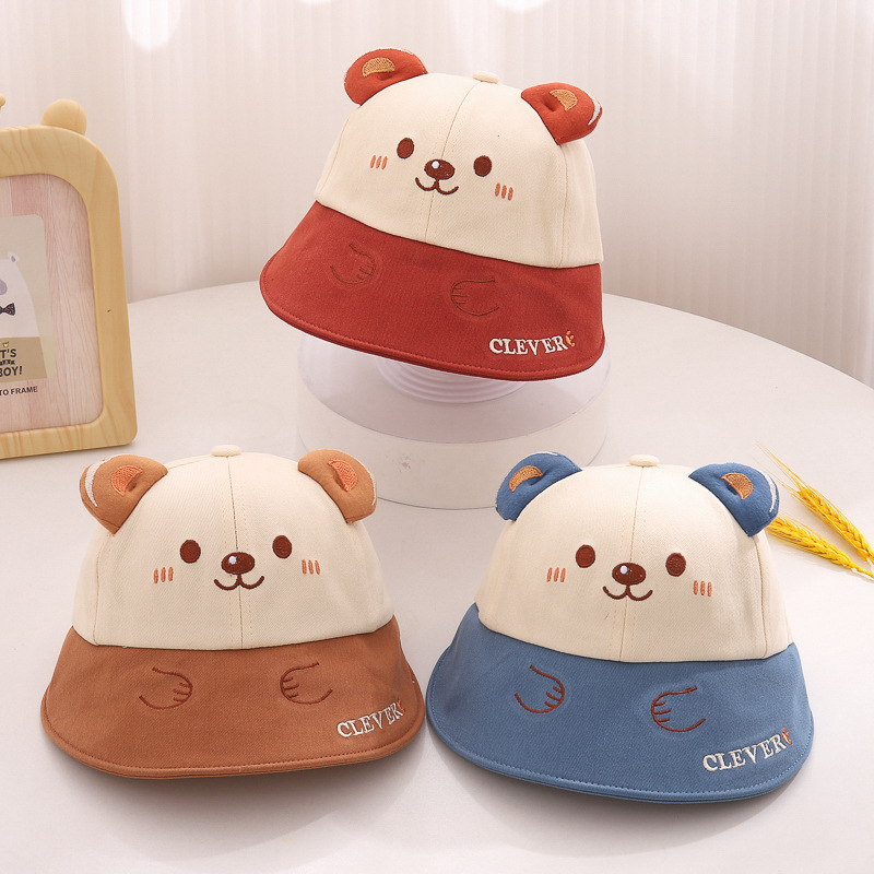 Sombreros para bebés sombreros de primavera y otoño sombreros para bebés varones sombreros de lengua de pato para mujeres grandes gorras para salir lindos sombreros de sol sombreros de pescador para niños