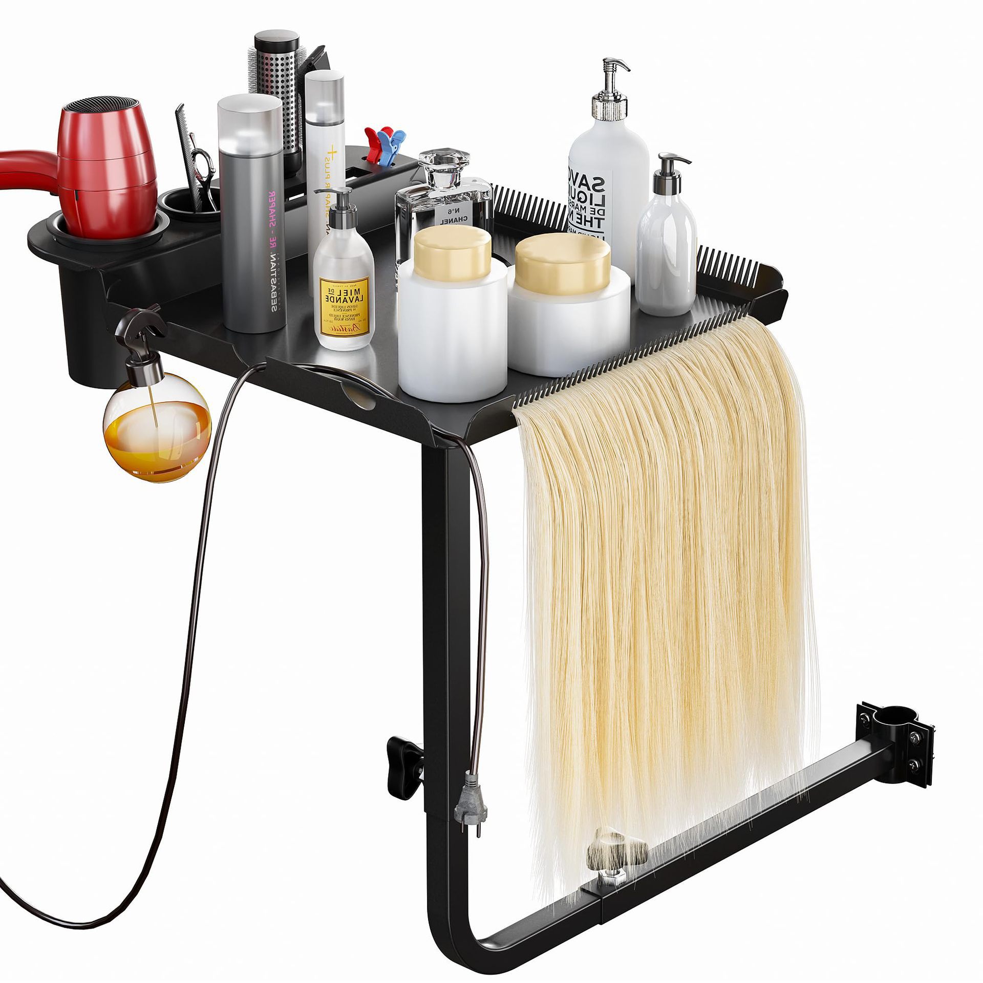 Cross-border Hairdressing Chair Storage Tray Portable Detachable Barber Shop Storage Rack Salon Barber Chair Accessories