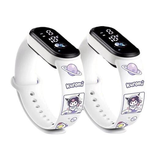 Upgraded version of Kuromi student watch ins style sports waterproof children's student cinnamon dog luminous children's bracelet