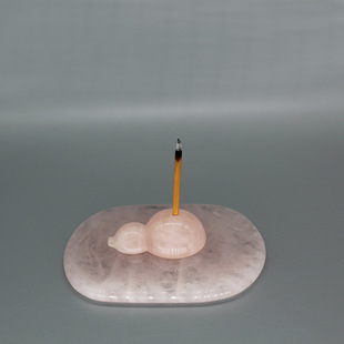 Wholesale natural crystal incense insert powder crystal gourd stone incense plate incense holder crystal cross-border hot gourd incense insert