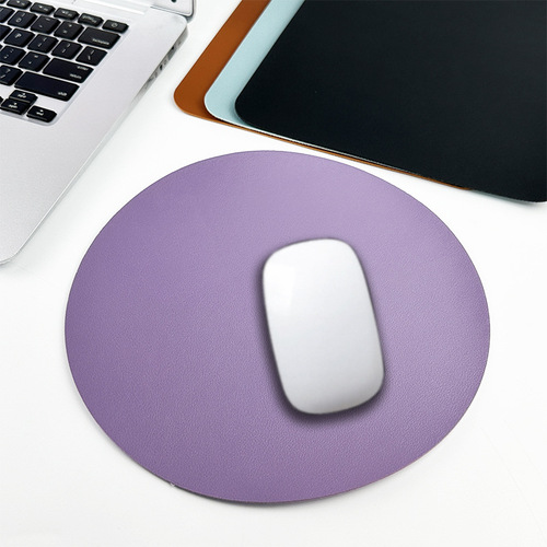 Thickened PU Leather Mouse Pad, Durable and Stain-Resistant, Available in Multiple Colors, Square and Round Shapes