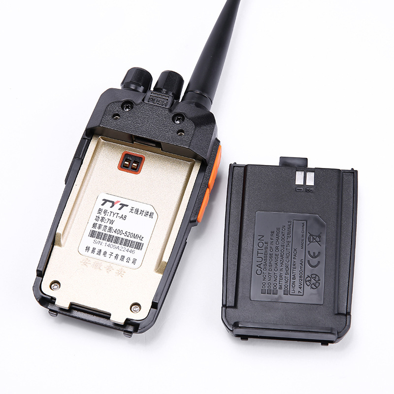 El walkie-talkie DE LA TYT-A8 de teyitong PARA EL walkie-talkie sin hilos del viaje del Poder Más Elevado 1-10km 7W del poder más elevado