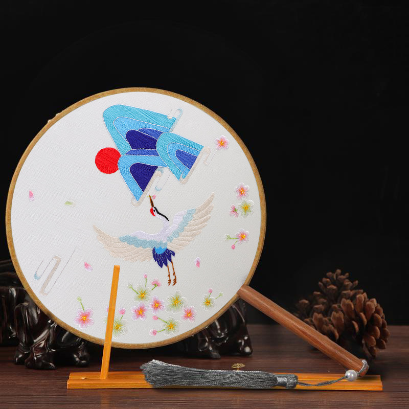 Bordado DIY hecho a mano fan bordado principiante material paquete antiguo cinta poke bordado Suzhou bordado regalo