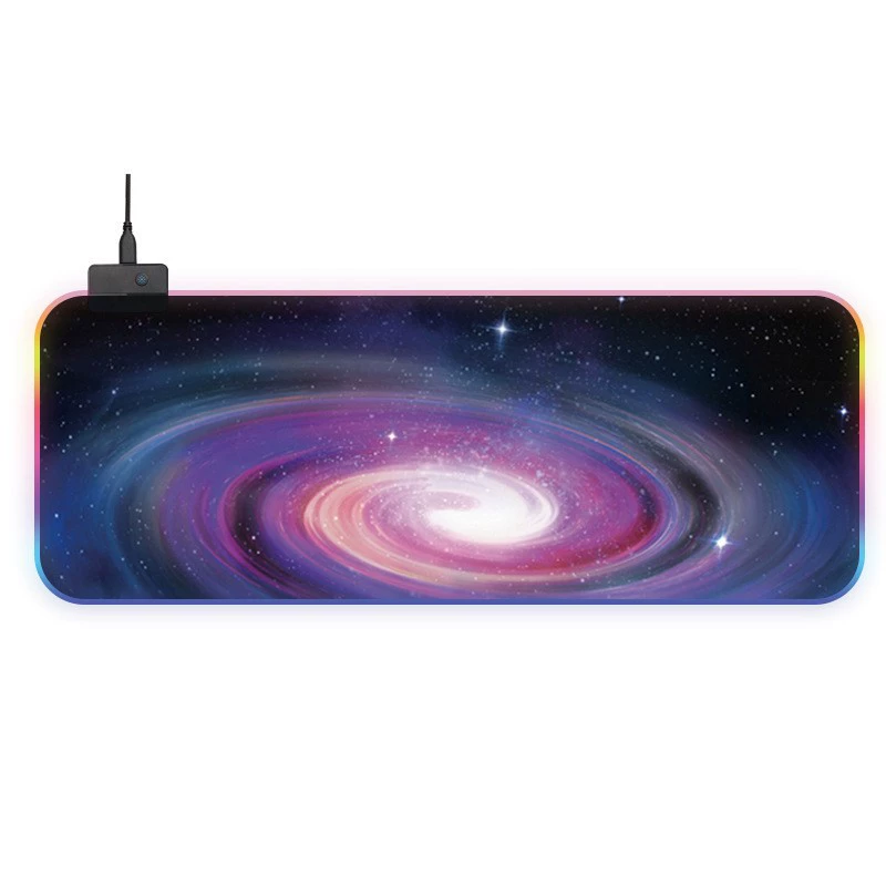 Большой RGB коврик для мыши и стола, 350×250×3 мм или 800×300×4 мм, противоскользящее резиновое основание