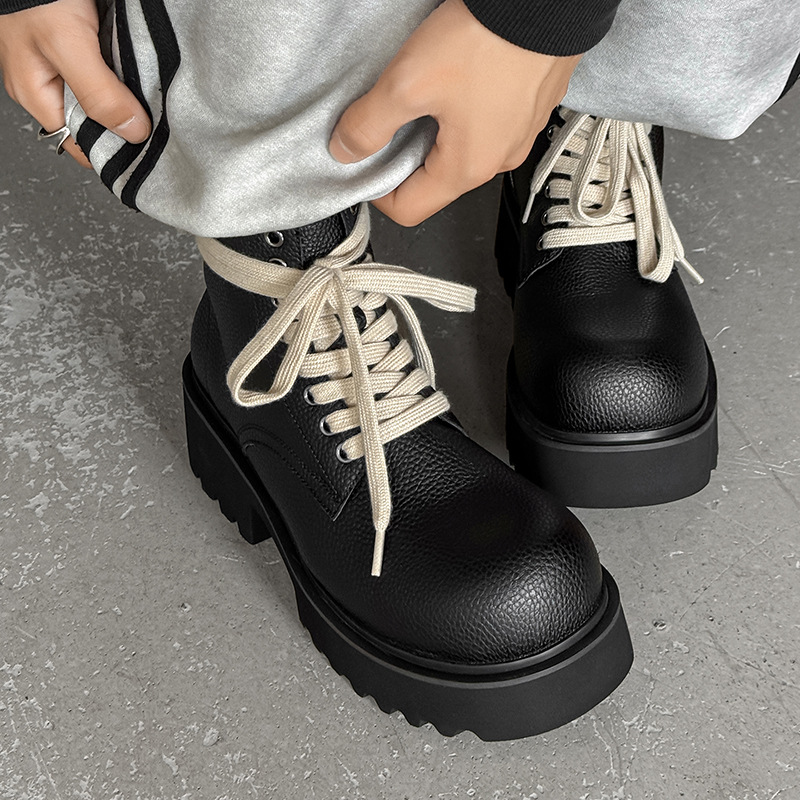 2022 High-top Fashion All-match Martin Boots British Minimalist Chelsea Boots Soft Sole Comfortable Workwear Smoke Boots