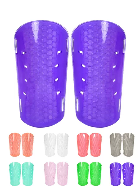 Cross-Border New Model Football Shin Guards with Double-Layer Upgraded Protective Inserts, Transparent Sports Protective Gear for Adults and Children, Customizable