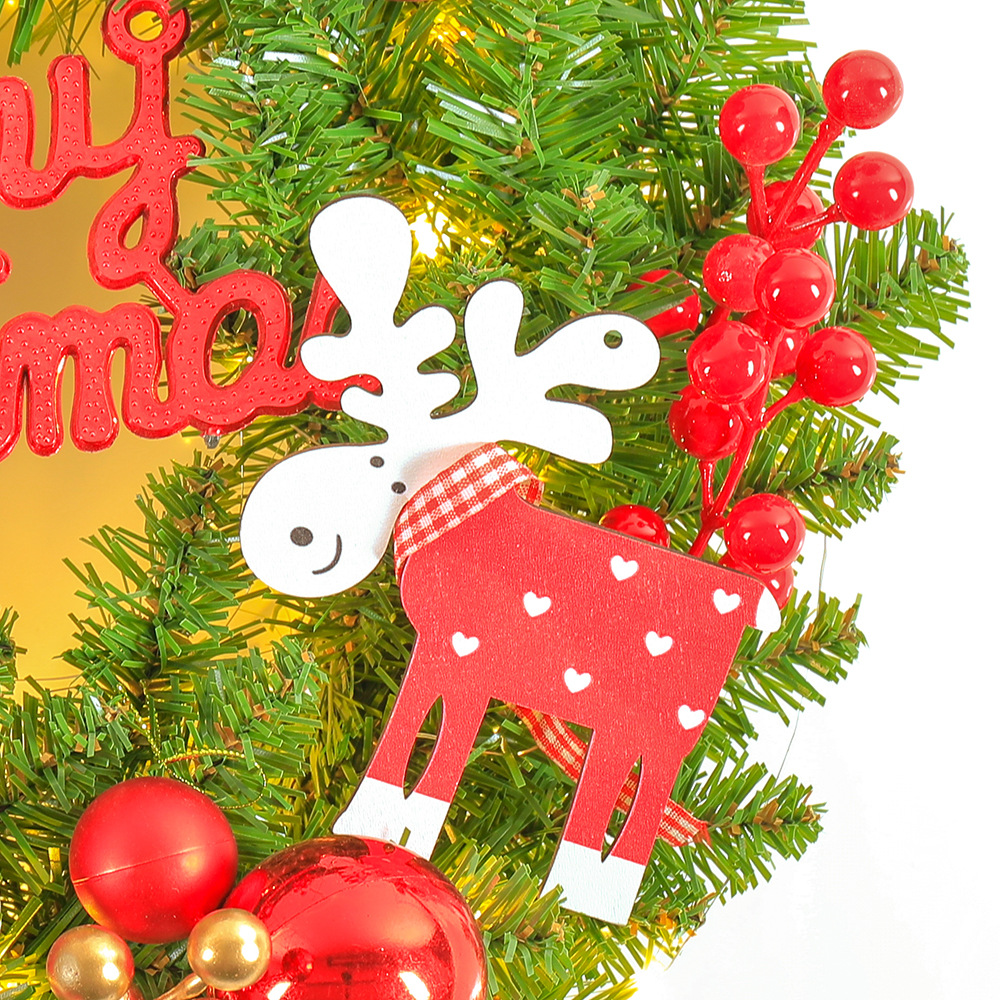Amazon pop navideño coronas de vinas 30 / 40 / 50 / 60cm decoración de la puerta colgante escena árbol de Navidad