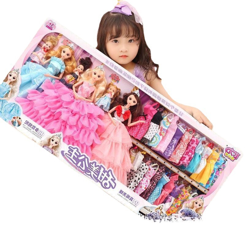 Yangtongle バービー人形セット大型ギフトボックスドレスアップフルセットプリンセス女の子子供のおもちゃ誕生日送料無料卸売|undefined