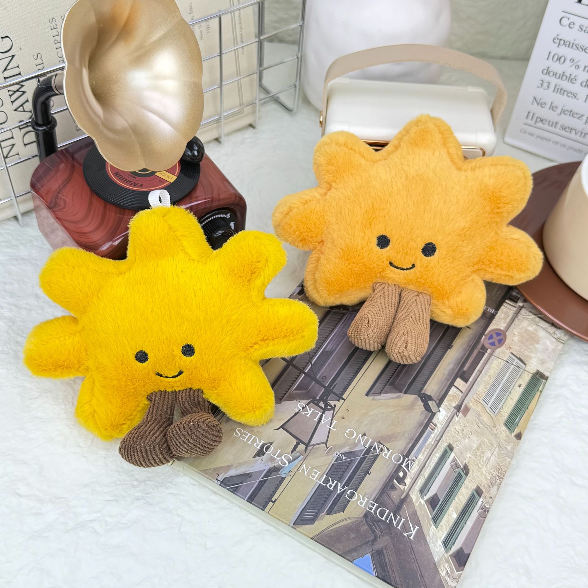 爆款太阳花毛绒公仔挂件卡通可爱钥匙扣挂件玩偶玩具情侣挂件礼物