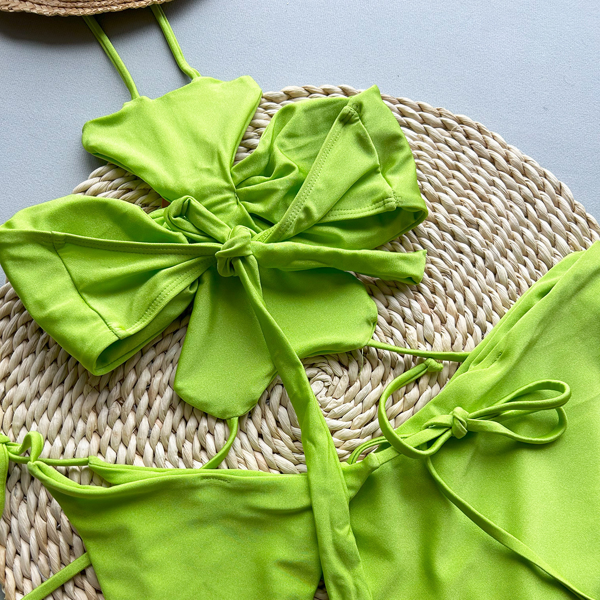 Women's Lady Sexy Solid Color 3 Pieces Set Bikinis Swimwear display picture 8