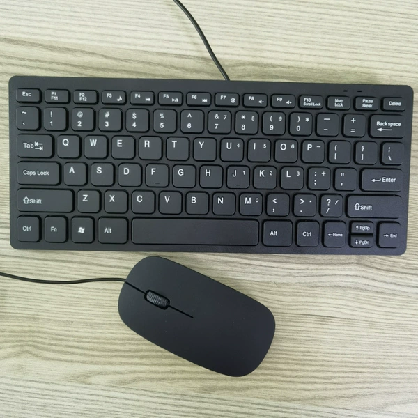 Black keyboard, mouse, set