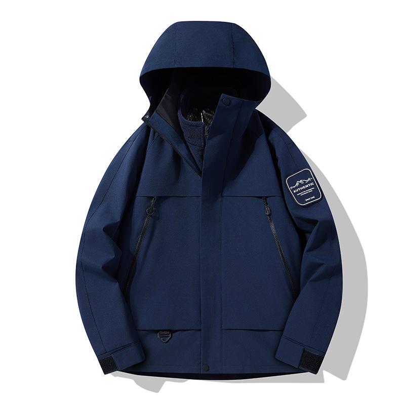 批发秋冬爆款男女同款冲锋衣户外防风保暖登山服夹克两件套可团购|undefined