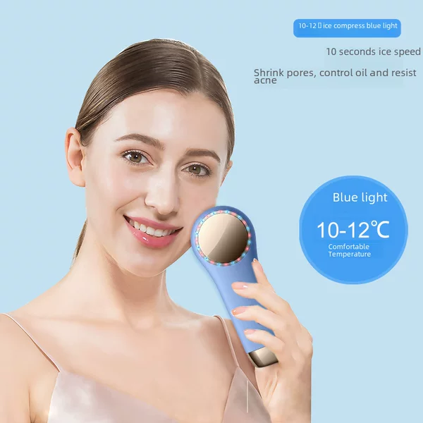 Cross-Border Electric Face Wash Brush Hot and Cold Compress Silicone Waterproof Vibration Face Wash Instrument Pore Cleaning Blackhead Removal Skin Rejuvenation Cleansing