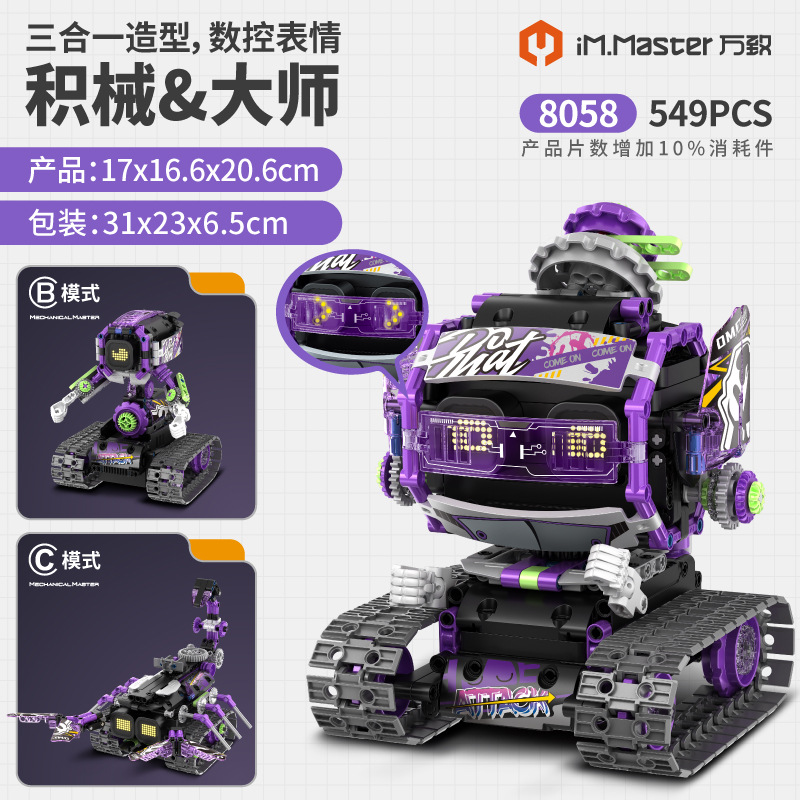 E-sports girl robot three-in-one led digital display expression [handle remote control + app programming] 8058