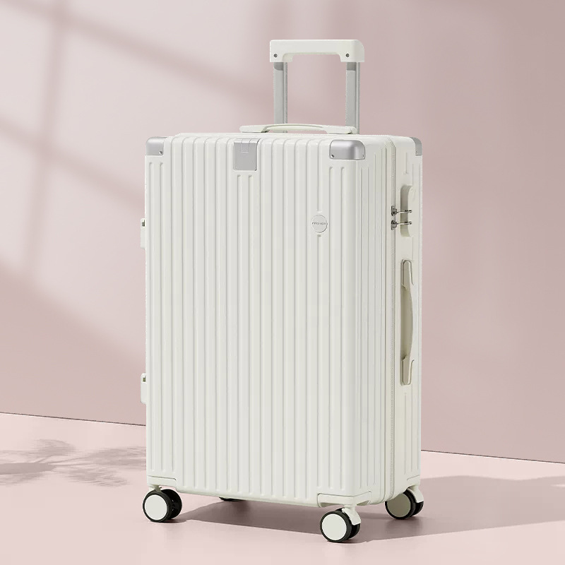 Marco de aluminio cremallera barra de tracción contraseña maleta multifuncional para hombres y mujeres estudiantes rueda universal silenciosa duradera