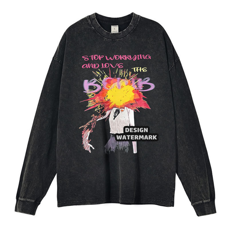 Anime Chainsaw Man Raisi Long-Sleeved T-Shirt Chainsaw Man Magima Washed Distressed Sweatshirt Trendy Brand Anime Chainsaw Man Raisi Long-Sleeved T-Shirt Chainsaw Man Magima Washed Distressed Sweatshirt Trendy Brand