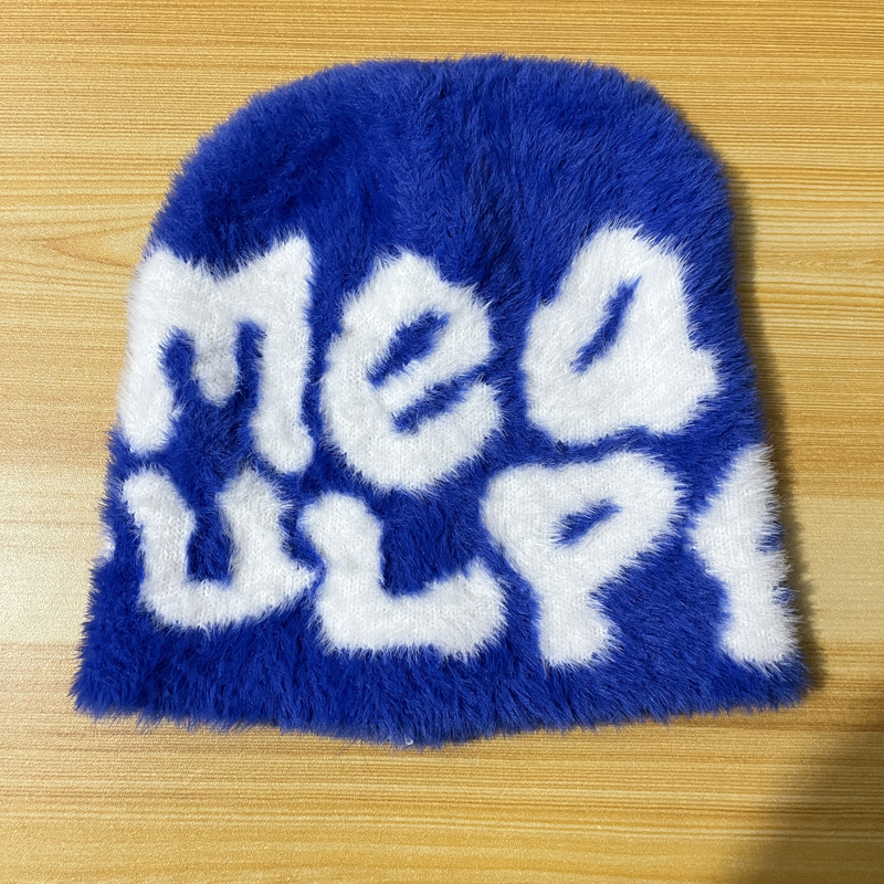 Hot selling fur style Mea knitted hat, brimless cap, personalized bean hat_voghion.com