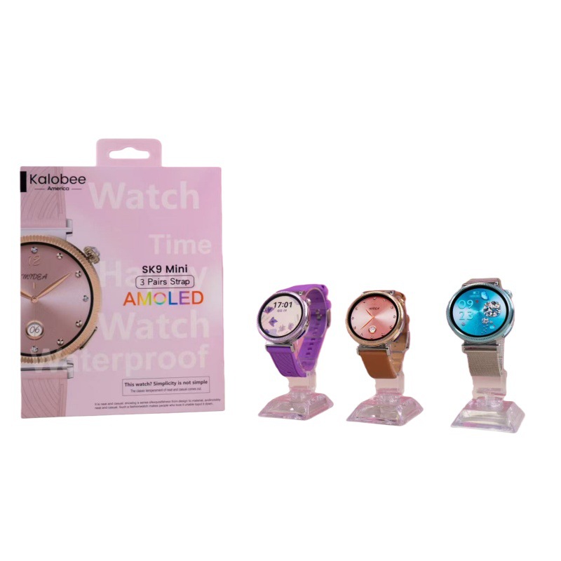 KALOBEE's new SK9MINI women's smart health monitoring AMOLED screen watch heart rate and menstrual monitoring
