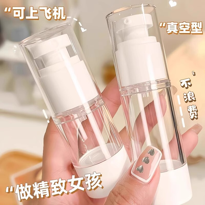 Vacuum Dispensing Bottle Portable Push-Type Travel Spray Bottle Travel Lotion Cosmetics Foundation Sample Empty Bottle