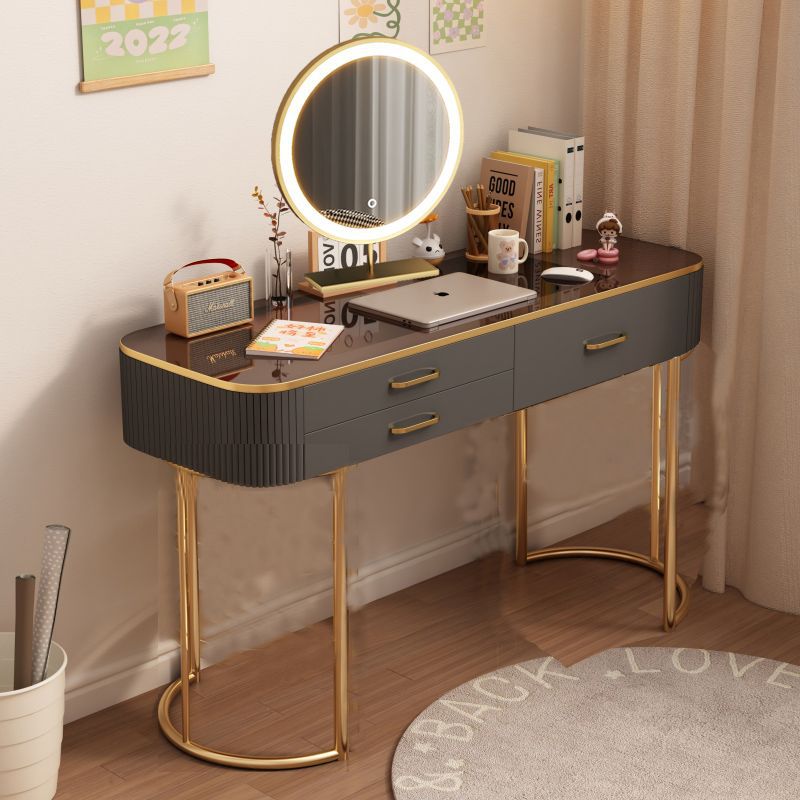 120 강화 유리 상판 + 거울 (의자 미포함)