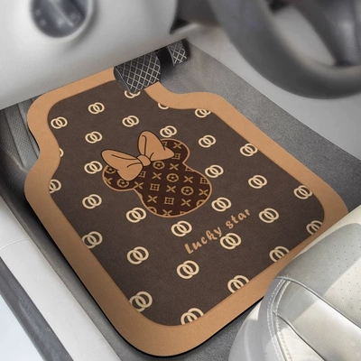 Mud Floor Mats, Universal Car Car Carpet - brown-mickey-mouse-4648cm