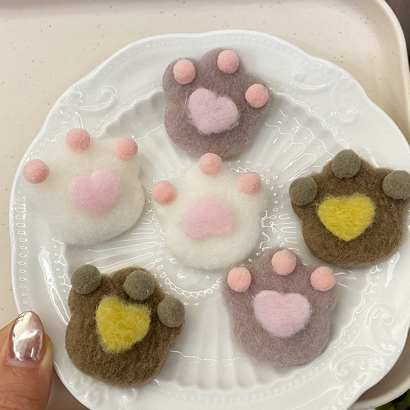 Пятно шерстяной войлок милые кошачьи когти diy головные уборы медвежьи когти брошь аксессуары для мобильного телефона lolita материал