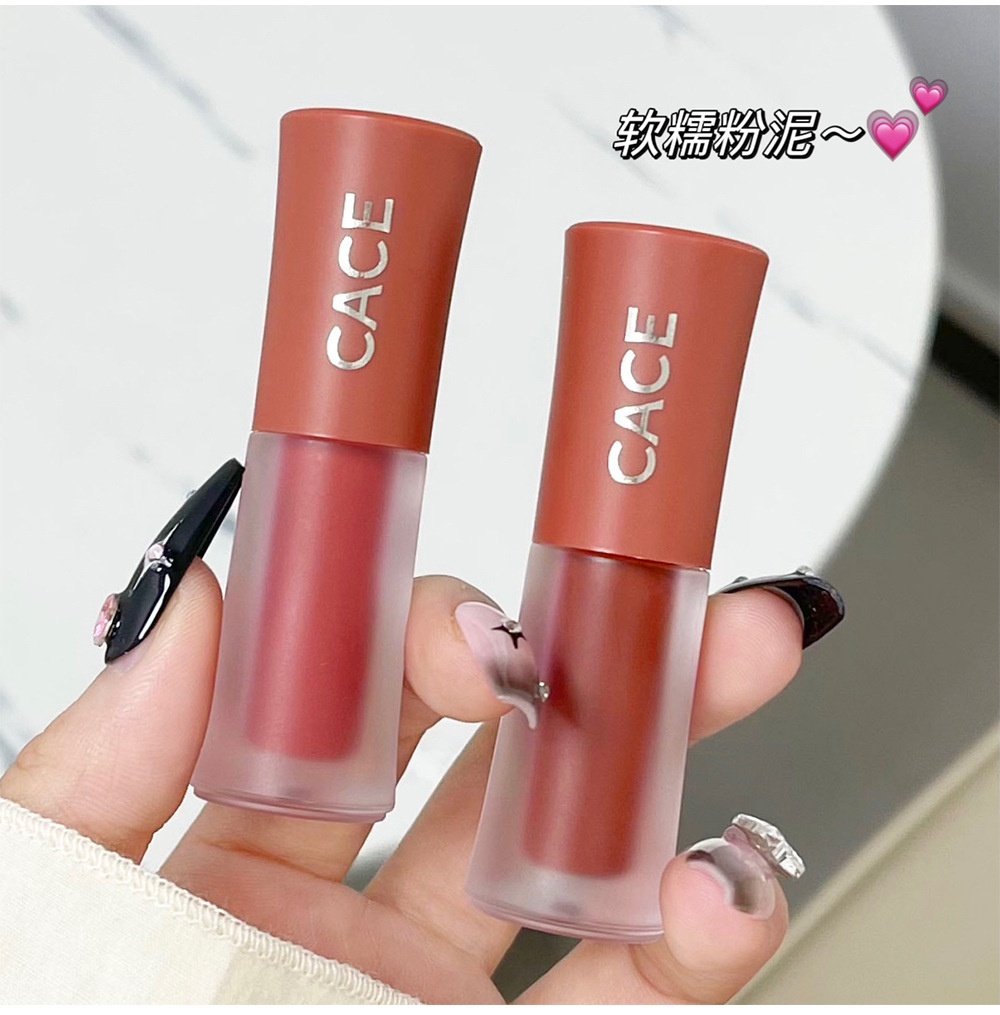 CACE Pure Matte Lip Clay Velvet brightening Lip Gloss, Light and versatile makeup wholesale, live-streamed by Internet celebrities undefined