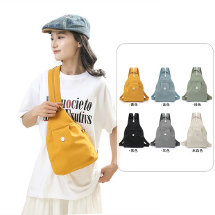 Large Capacity Chest Shoulder Bag Mini Backpack Women's New Lightweight Small Backpack All-match Fashionable Textile Crossbody Bag