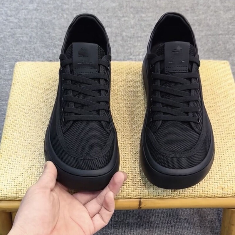 New Casual Sports Sneakers for Men, Round Toe, Thick Sole, Solid Color Lycra Breathable Mesh Shoes, Men's Shoes, Trendy New Casual Sports Sneakers for Men, Round Toe, Thick Sole, Solid Color Lycra Breathable Mesh Shoes, Men's Shoes, Trendy