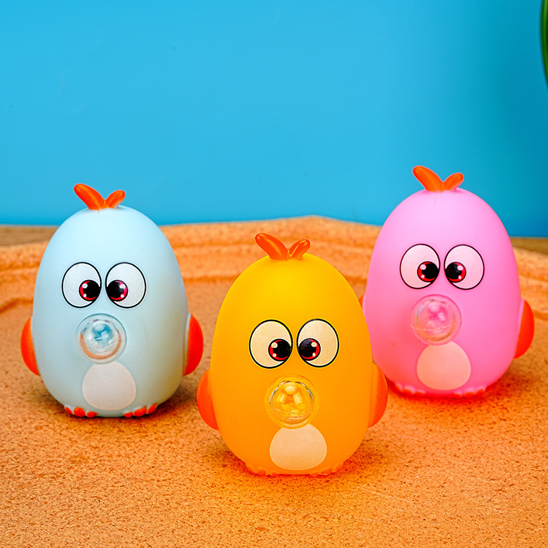 Bobo Chicken Aprieta Le Ojos Explosión Descompresión Apriete Ojos Mirar Ojos Soplando Bubbles Ruby Creativo Luminoso Tricky Toys al por mayor