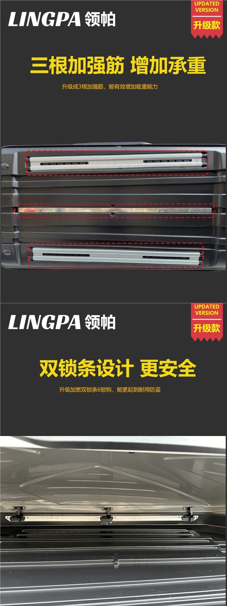 Roof Luggage Box for Suv, Universal Car Roof Box, Luggage Rack, Travel Box, Ultra-Thin, Large Capacity, Recessed Type