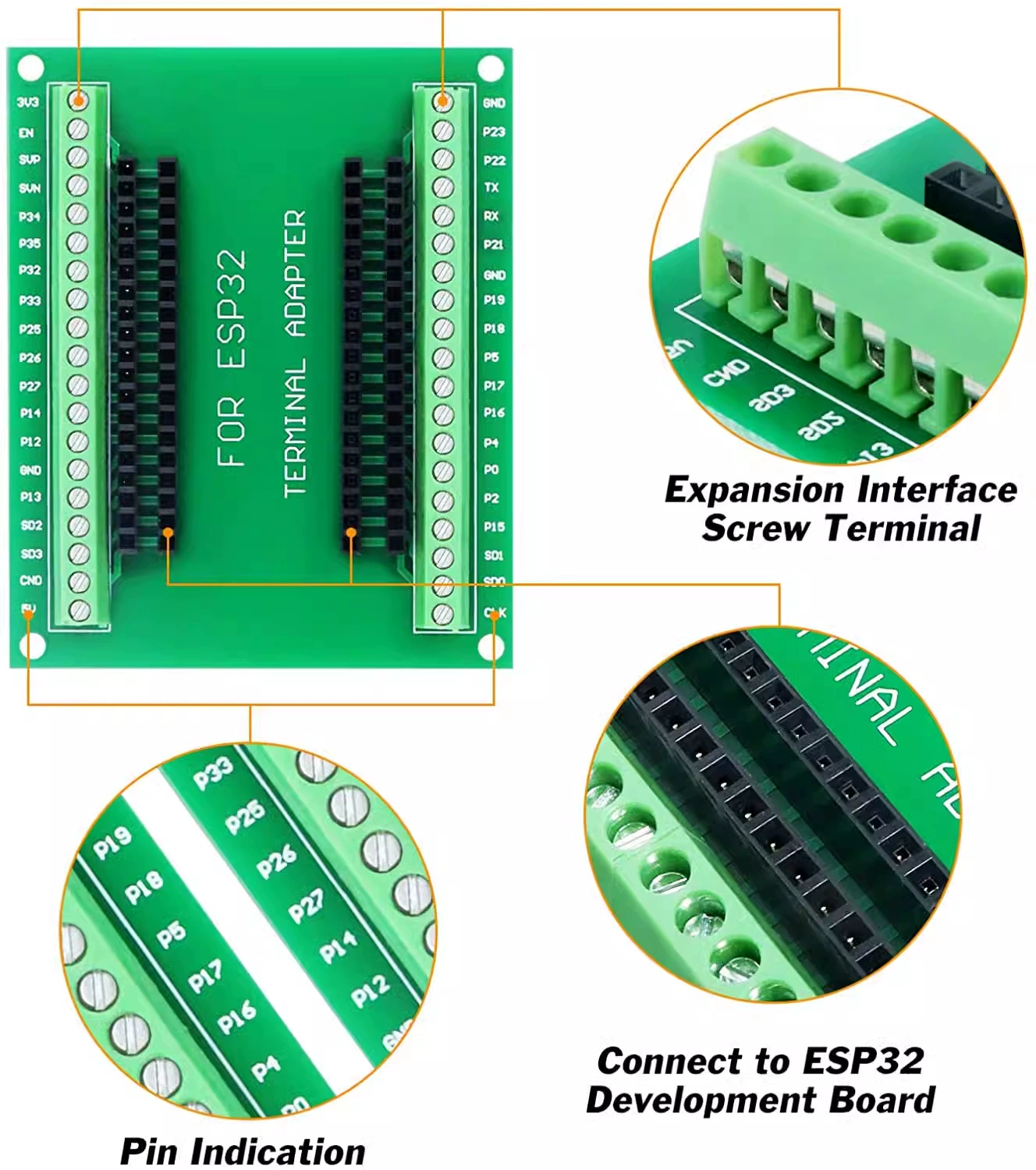 Плата разработки (ESP32) ESP‑WROOM‑32, Wi‑Fi + Bluetooth, двухъядерная, CP2102/CH340, 4 МБ флэш
