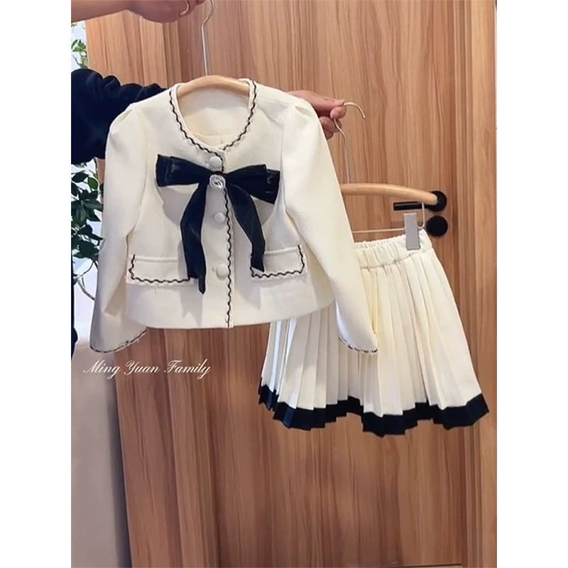 Весенний комплект, длинный рукав, куртка, плисированная юбка, стиль Chanel, тренд сезона