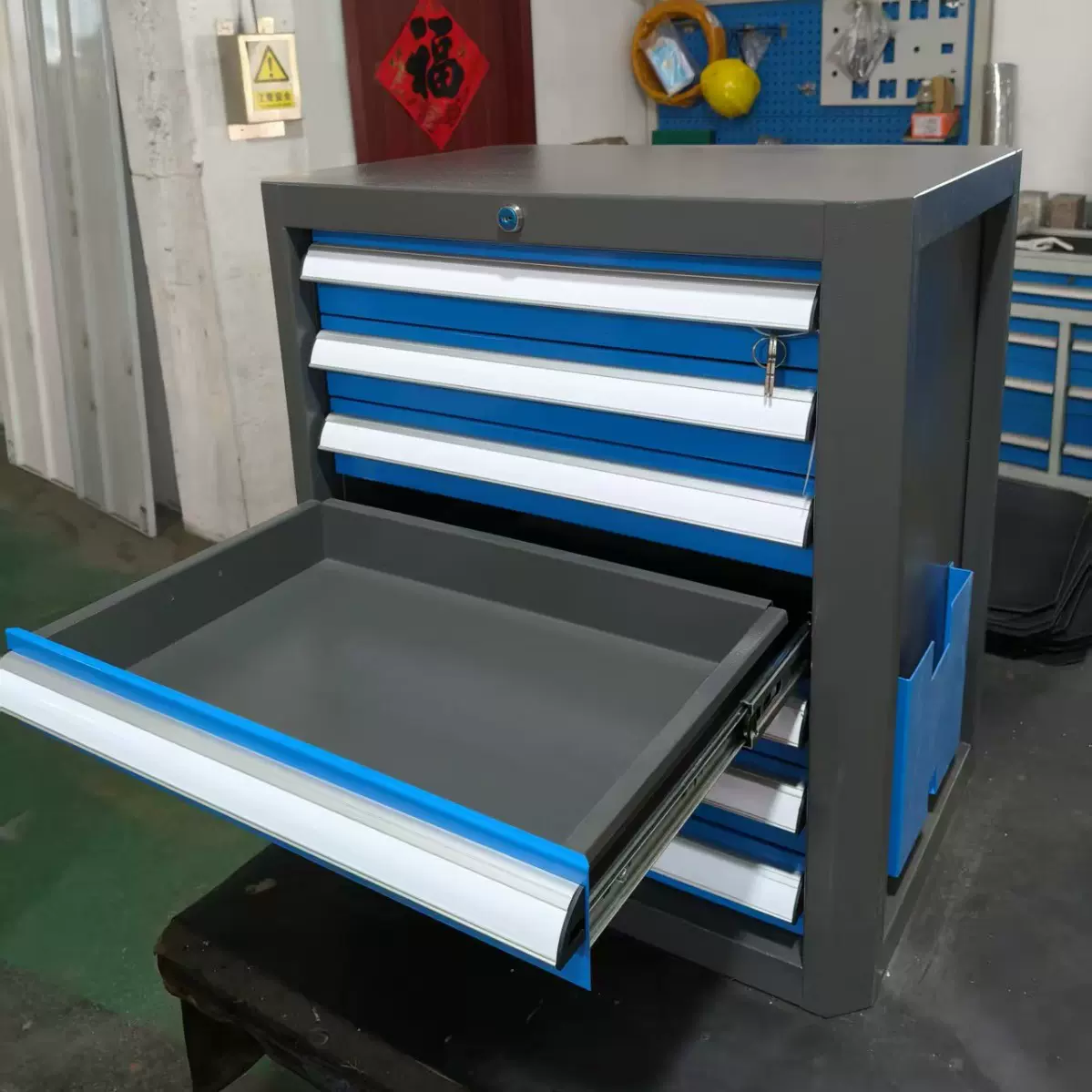 隆利盛7抽移动工具柜汽修工具车工业级多功能互锁工具柜工具车