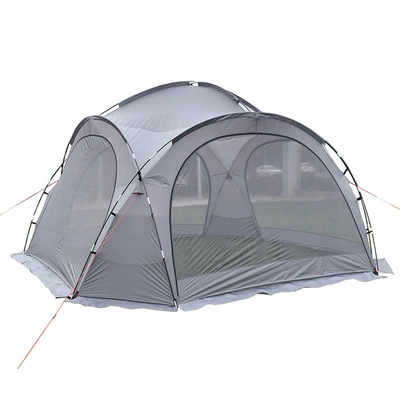 Outdoor Hiking Camping BBQ Household Windproof Rainproof Ventilation Breathable Sunscreen Family Tent (Çadırlar) - grey-5-8-people