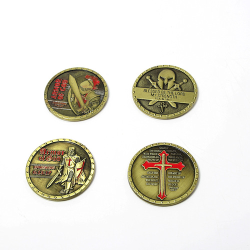 Knights Templar retro commemorative coin Knights Templar Seal of Cain metal relief coin European and American cross-border