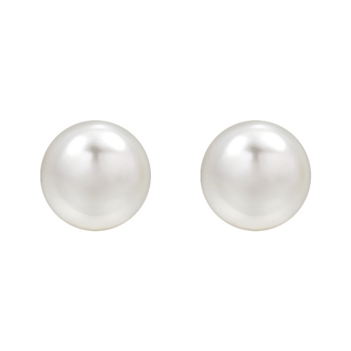 Shi Family Steamed Bun Flour Glittery Milky Pearl Earrings Exquisite Luxury S925 Silver Needle Cold Wind Pearl Earrings Wholesale