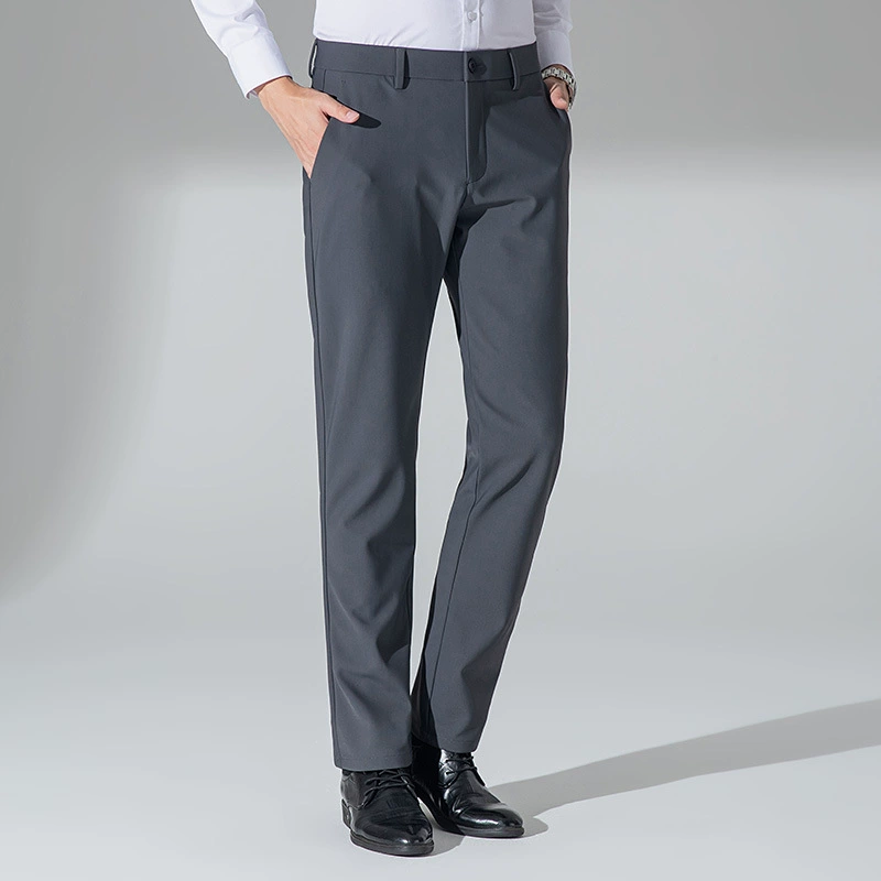 2025 осенне-зимние мужские повседневные брюки, утепленные брюки для молодых и средних деловых мужчин, прямые брюки, брюки большого размера