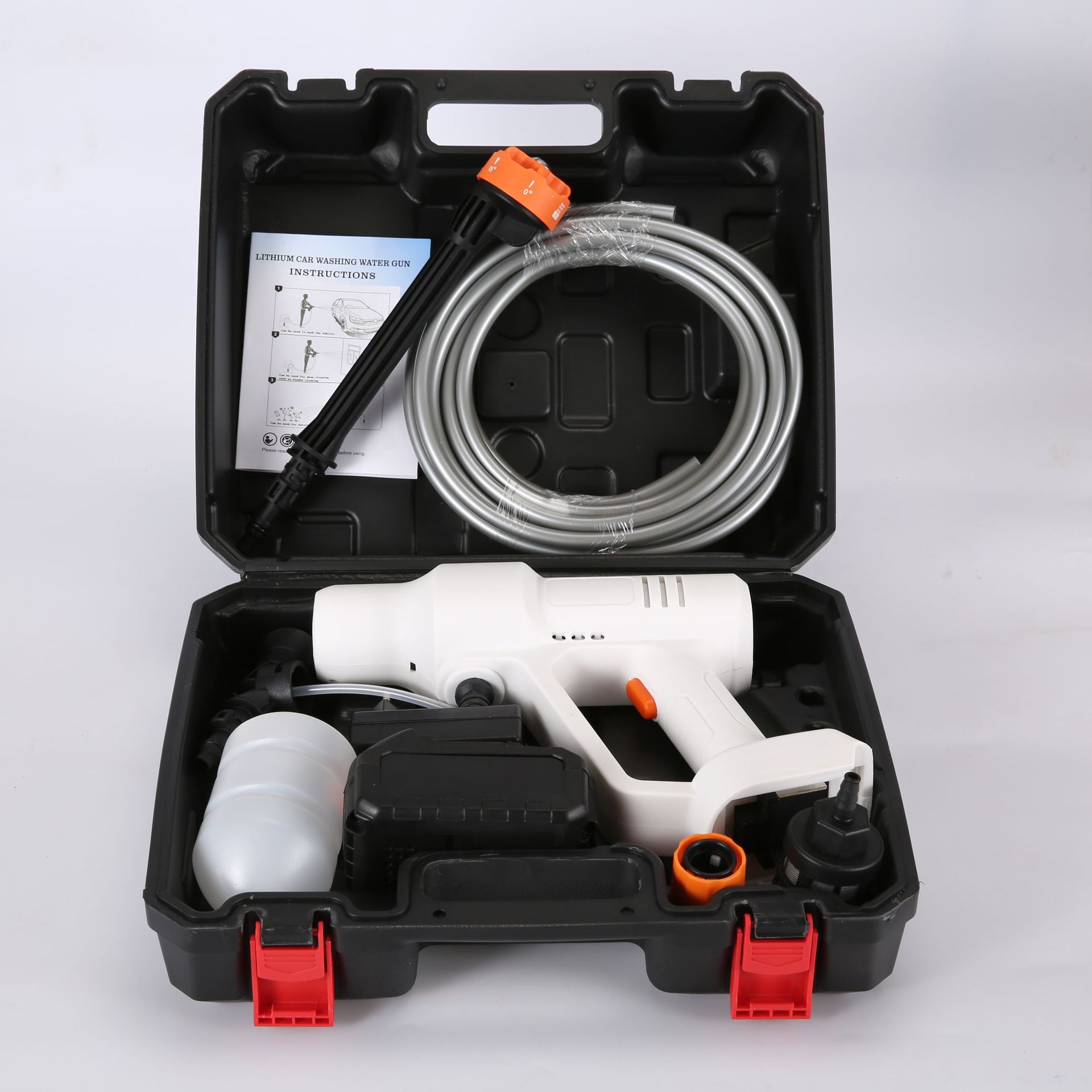 Wireless Car Wash Water Gun high pressure car household washing machine lithium battery rechargeable water grab powerful supercharged car wash artifact