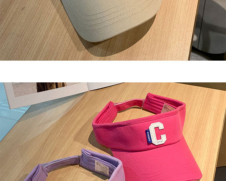 Damen Sommer Sonnenvisier Baseball Cap Mit C Buchstaben Design_voghion.com