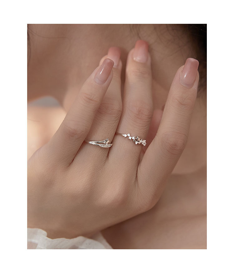 Sunrise glittrande diamant stjärna ring för kvinnor accessoar_voghion.com