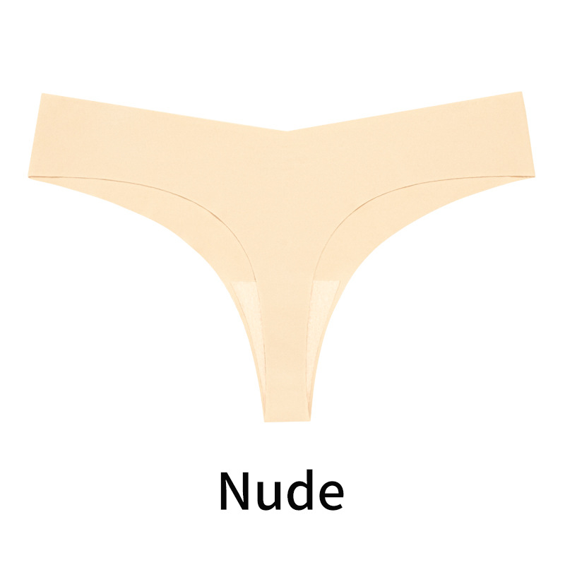 Bikini sexy tanga T pantalones deportivos transpirables de secado rápido ropa interior de mujer de una pieza de seda de hielo sin costuras Europa y América