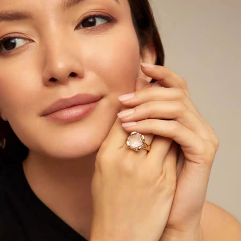 1 Piece Quantity Wholesale Jewelry Classic Style Geometric Copper Crystal Plating Rings