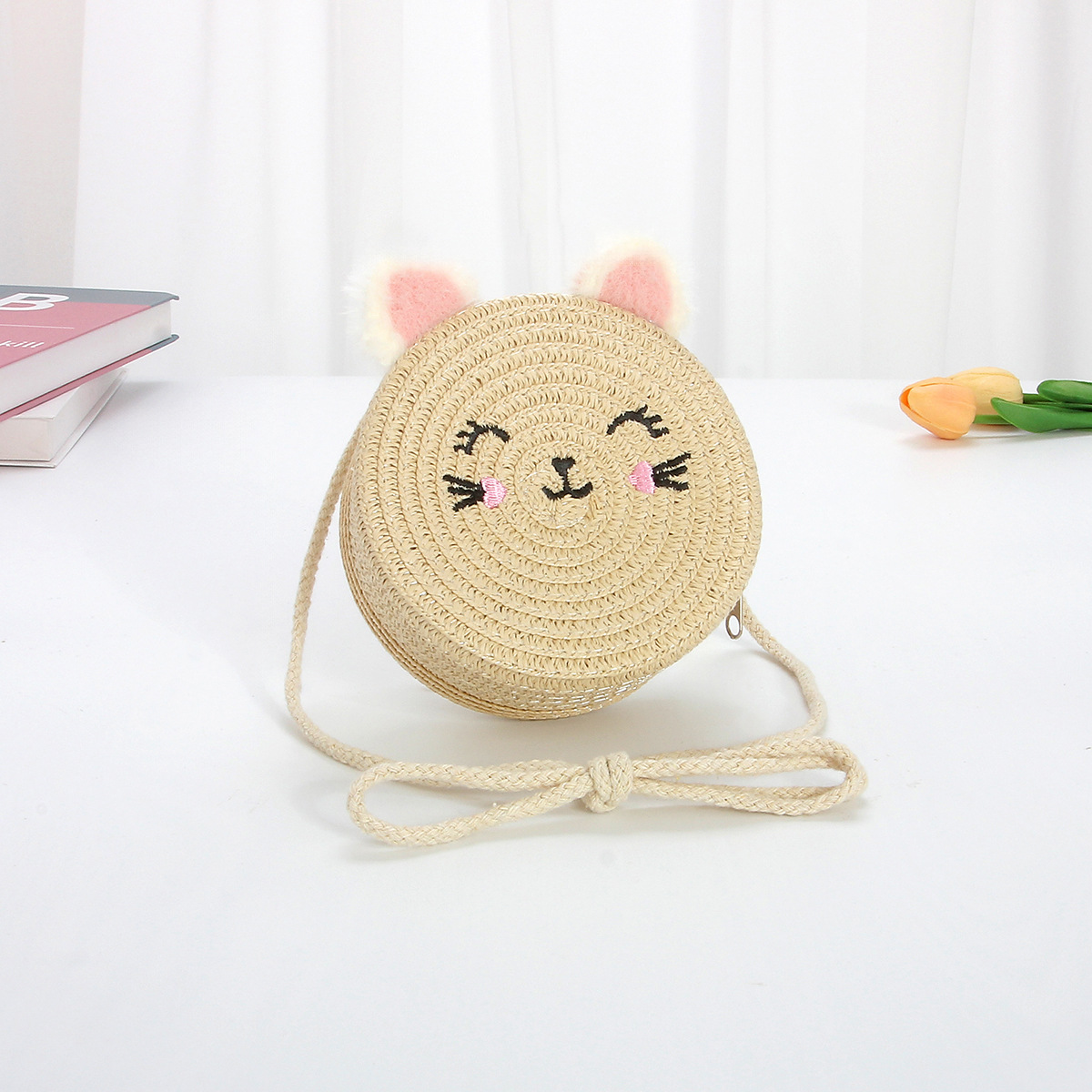 캣라운드백-베이지