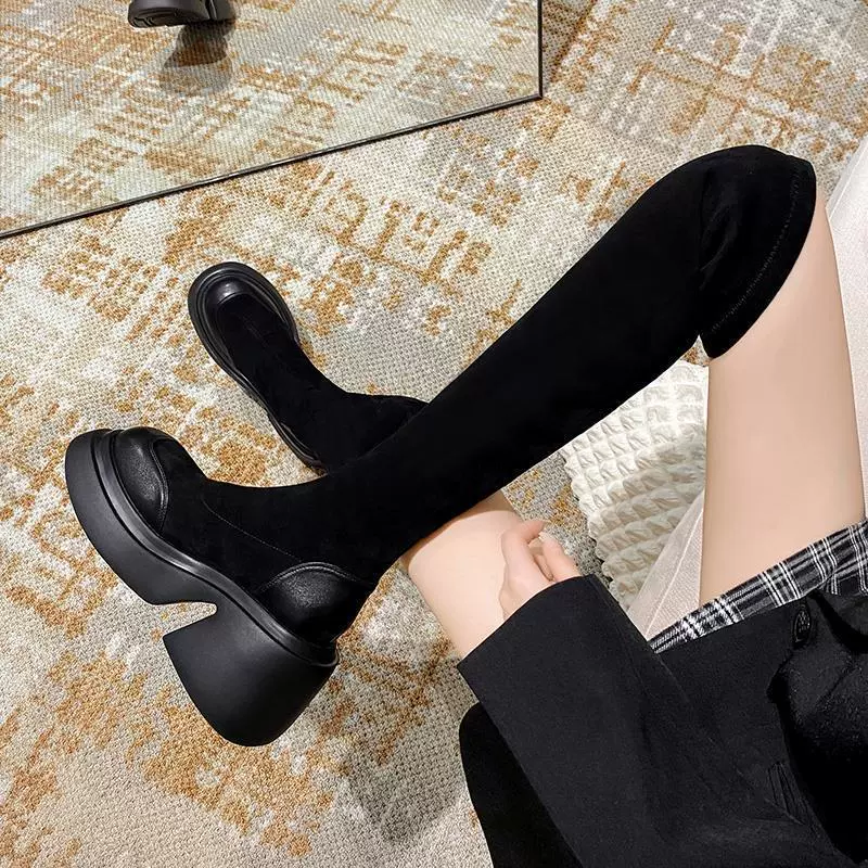 [2420 человек коллекция] сапоги до колен сапоги женские сапоги 2023 осень и зима новые не выпадут