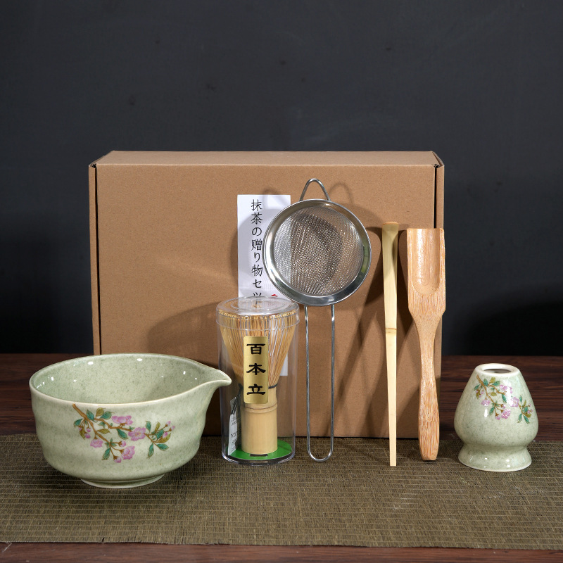 Japonés Matcha tazón Matcha túnica canción té herramientas de pedido taza de té de cerámica taza de té mezclador Matcha cepillo taza de té